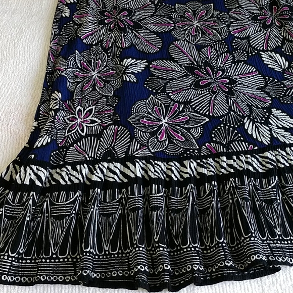 Skirt Elastic Crinkle Flowy Boho Petite Sag Harbor - Picture 2 of 7